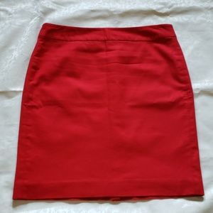 Red pencil skirt